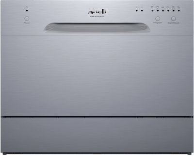 Arielli ADW6-3601N Silver Πλυντήριο Πιάτων Πάγκου για 6 Σερβίτσια Π55xY43.8εκ. Inox