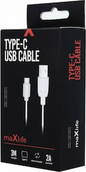 Maxlife USB 2.0 USB-C мъжки - USB-A мъжки 2м (MAXLIFETYPEC2) Maxlife USB 2.0 USB-C мъжки - USB-A мъжки 2м (MAXLIFETYPEC2)