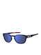 Tommy Hilfiger Men's Sunglasses with Navy Blue Plastic Frame and Blue Mirror Lens