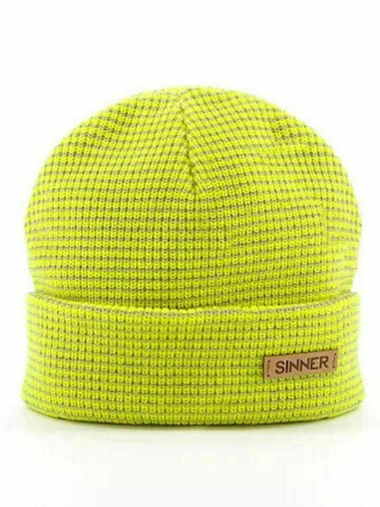 Kids Beanie Knitted Yellow
