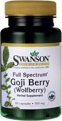 Swanson Full Spectrum Goji Berry (Wolfberry) 500mg 60 κάψουλες