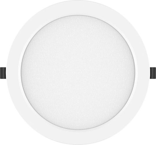 Geyer Στρογγυλό Χωνευτό LED Panel 20W με Θερμό Λευκό Φως 3000K 22.2εκ.