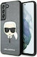 Karl Lagerfeld Saffiano Ikonik Karl`s Head Задна корица Пластмаса Сребрист (Galaxy S22+ 5G)