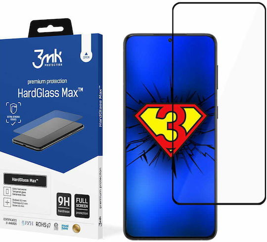 3MK Hardglass Max Full Face Tempered Glass Black (Galaxy S22+ 5G)