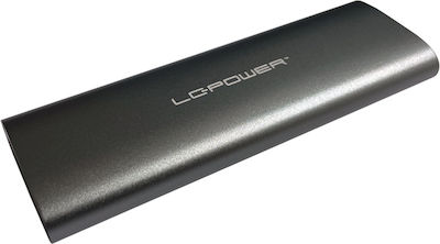 LC-Power Hard Drive Case M.2 SATA III / PCI-Express NVME with connection USB 3.2 Type-C in Schwarz color