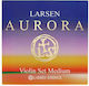 Larsen Set Miez sintetic de Corzi pentru Vioară 4/4 / 7/8 Aurora Violin Set D Alu Medium