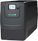 Online Usv-Systeme Yunto Smile 600 UPS Line-Interactive 600VA 360W with 2 Schuko Power Plugs