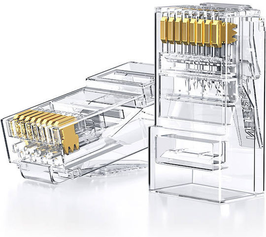 Ugreen NW177 Ștecher RJ-45 masculin Cat5e 100buc Transparent (20840)