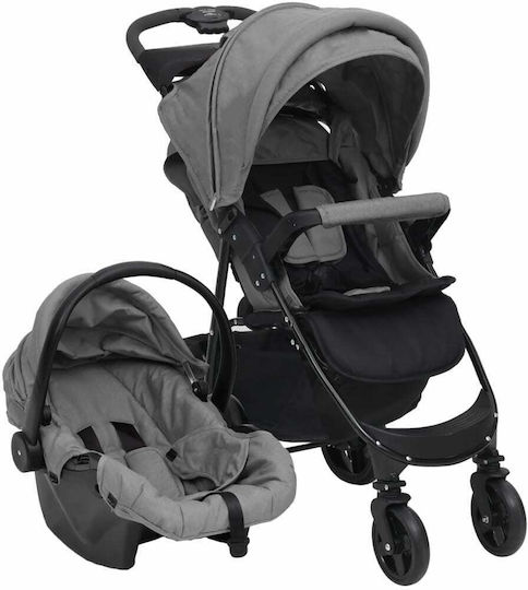 Adjustable 3 in 1 Baby Stroller Suitable for Newborn Light Grey 9.41kg