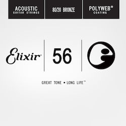 Elixir Polyweb Μονή Χορδή 80/20 Bronze 56"