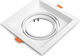 Geyer Platz Metallisch Einbau Spot mit Fassung GU10 Weiß 18.5x18.5cm. 1Stück