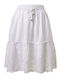 Ble Resort Collection Ψηλόμεση Midi Φούστα σε Λευκό χρώμα