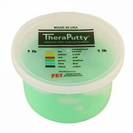 Cando Theraputty Finger - Hand Trainer Clay Green with Medium Resistance