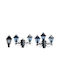 Elvhx Outdoor Floor Lamp Post LED Exterior Black