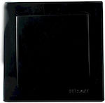 Geyer Recessed Electrical Lighting Wall Switch with Frame Basic Aller Retour Black