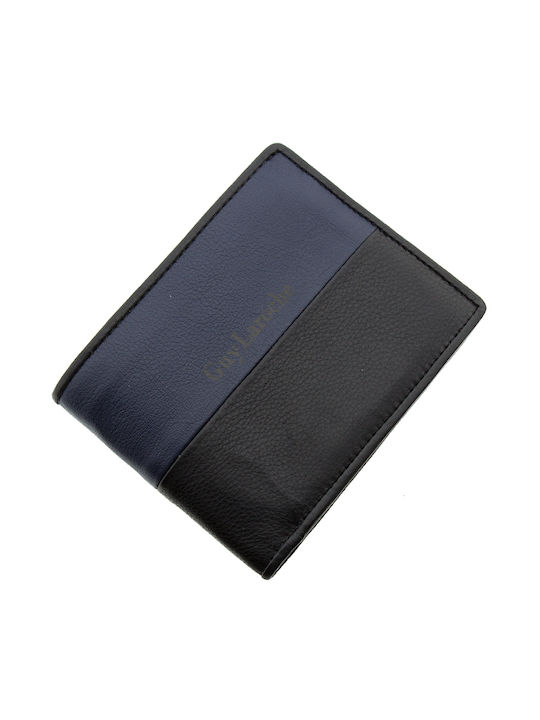 Guy Laroche Δερμάτινο Ανδρικό Πορτοφόλι με RFID Μαύρο/Μπλε