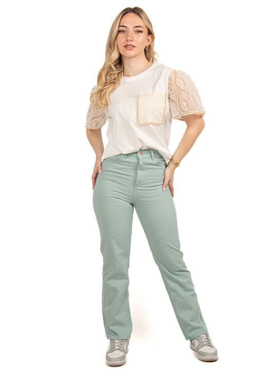 Mint Denim Trousers