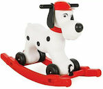 Loco Rocking Toy Dog with Wheel White