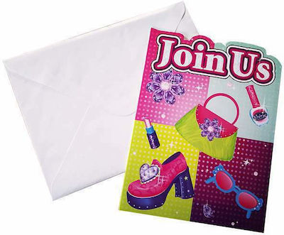 Invitations 3847 8pcs Party Invitations Glamour Girl 8 pieces