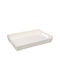 Rectangle Tray of Plastic with Handle In White Colour 45x30x5cm 1pcs