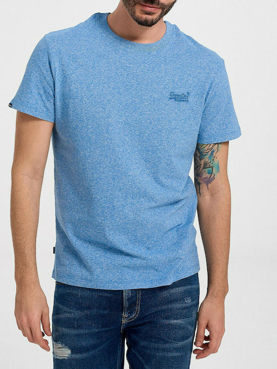 Superdry Vintage Ανδρικό T-shirt Γαλάζιο Μονόχρωμο