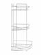 Aria Trade AT119342 Corner Wall Mounted Bathroom Shelf Metallic with 3 Shelves 26x25x56cm