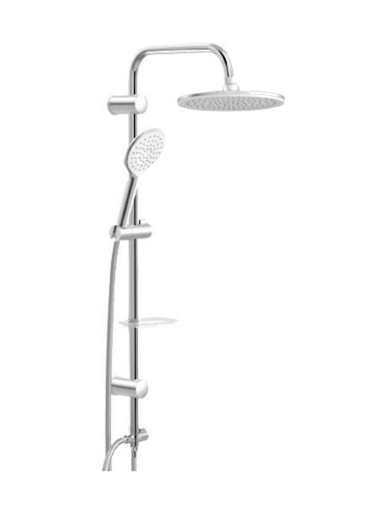 DuscheLine Dushlux Luna Grey Στήλη Ντουζ χωρίς Μπαταρία 95cm Γκρι