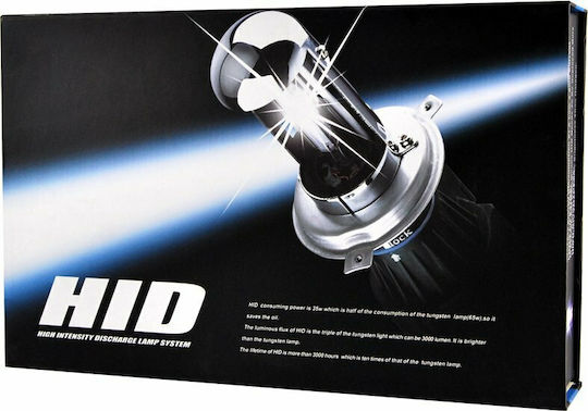 Autoline Xenon Σετ Φωτισμού Αυτοκινήτου HB1-9007 12V 6000K Ψυχρό Λευκό