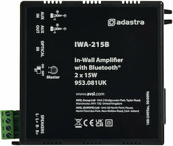 Adastra IWA-215B Wandverstärker mit Bluetooth Leistungsverstärker Kommerzieller Verstärker 15W/100V und Bluetooth-Anschluss