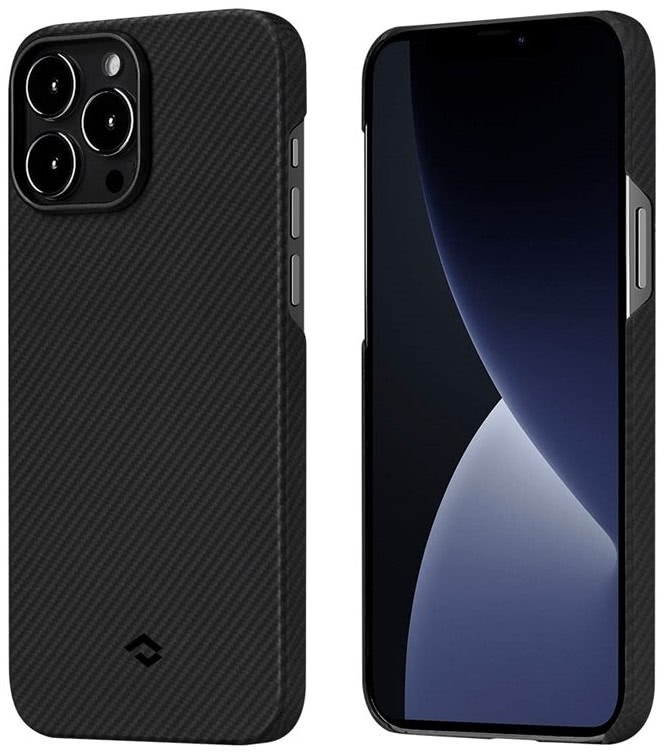 Pitaka Air Kevlar 0.6mm Back Cover Πλαστικό Black / Grey (iPhone 13 Pro