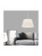 Megapap Elanor Pendant Light White with Socket E27 37x21x70cm