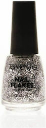 TommyG Flakes Decorative Varnishes for Nails in Silver Color 1pcs