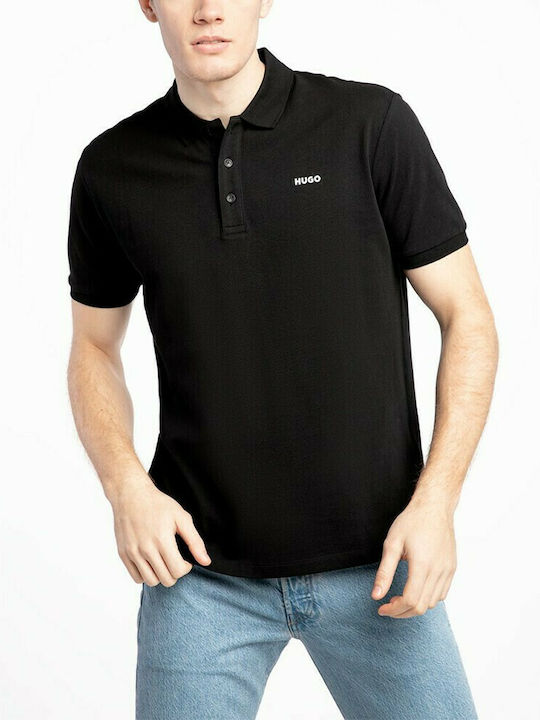 Hugo Boss Ανδρικό T-shirt Polo Μαύρο