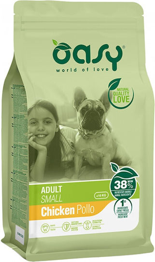 Oasy World Of Love 3kg Dry Food for Adult Small Breed Dogs with Chicken