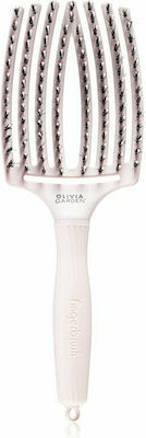 Olivia Garden Fingerbrush Large Βούρτσα Μαλλιών για Χτένισμα Λευκή