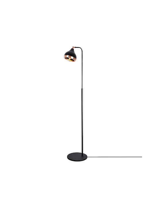 Yildo Floor Lamp H165xW40cm. with Socket for Bulb E27 Black