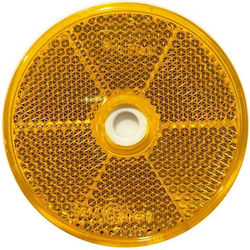 Proplast Truck Reflector Reflective Sticker, Screw-on Round 60mm Orange 1 piece