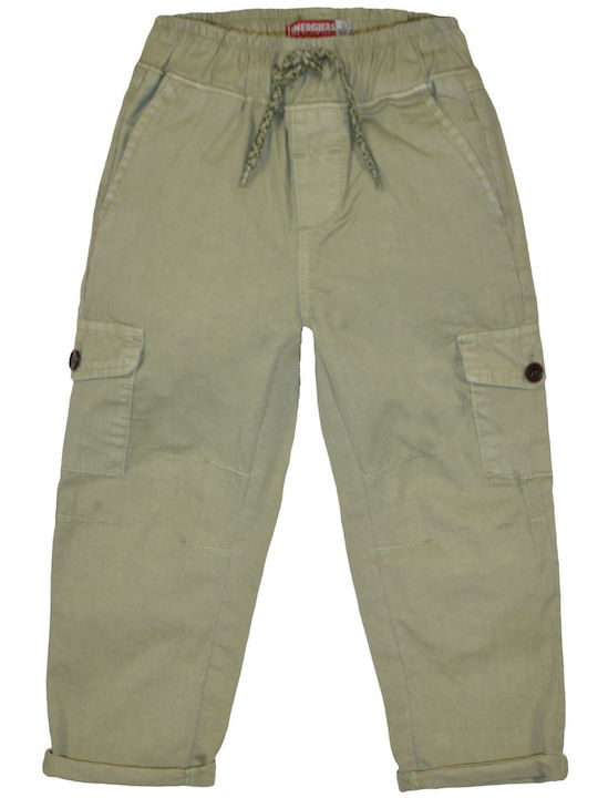 Energiers Boys Fabric Cargo Trouser Khaki