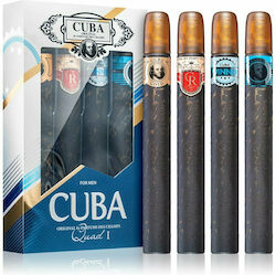 Cuba Quad For Men Herren Set mit Eau de Toilette 4Stück