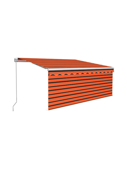 vidaXL Terrace Wall Tent Orange / Brown 3x2.5cm