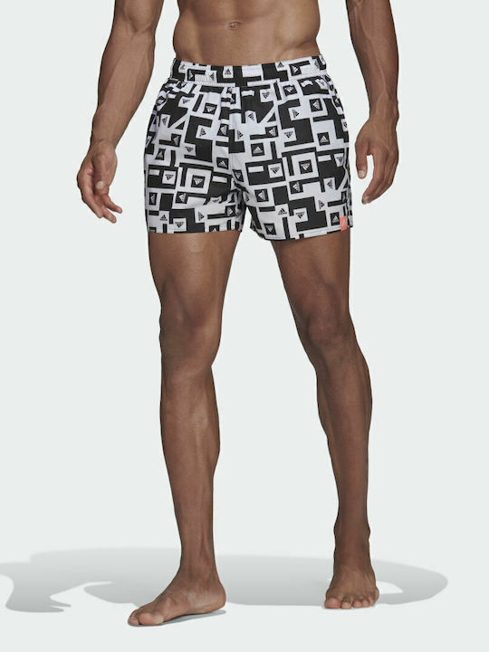 adidas Graphic Herren Badehose Shorts Black / White