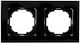 Geyer Schalterrahmen 2-fach Horizontale Montage in Schwarz Farbe 24300092
