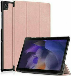 iNOS Smart Flip Cover Δερματίνης Ροζ Χρυσό (Galaxy Tab A8)