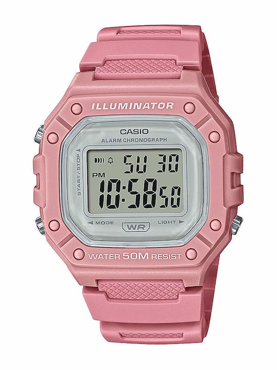Casio Damen Uhr Chronograph mit Rosa Kautschuka...