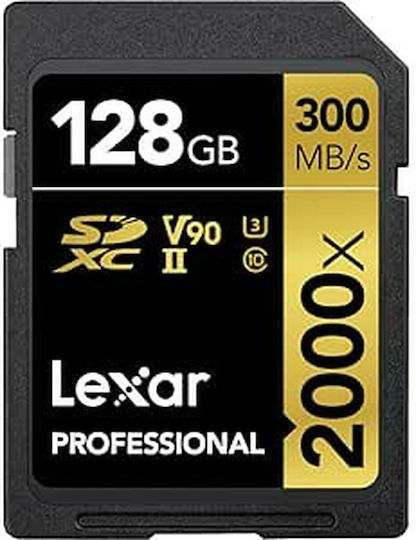 Lexar Professional 2000X SDXC 128GB U3 V90 UHS-II 300MB/s