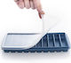 Ice Cube Stick Mold Silicone 10 Slots with Lid Blue SIC-027