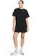 Sportswear Swoosh Summer Mini Athletic Dress T-Shirt Short Sleeve Black