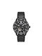 Emporio Armani Meccanico Watch Chronograph Automatic with Black Metal Bracelet