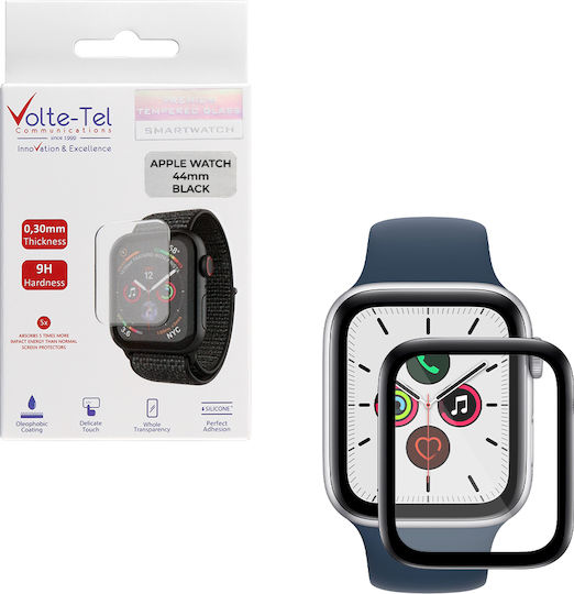 Volte-Tel 0.30mm Full Glue Black Full Face Tempered Glass for the Apple Watch 44mm 1pcs 8305641