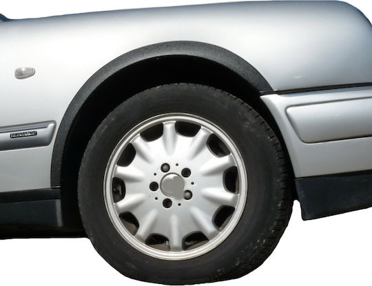 Σήμα Αυτοκινήτου Mercedes Benz E Class Φτερά Τροχών 4τμχ Μαύρα Ματ